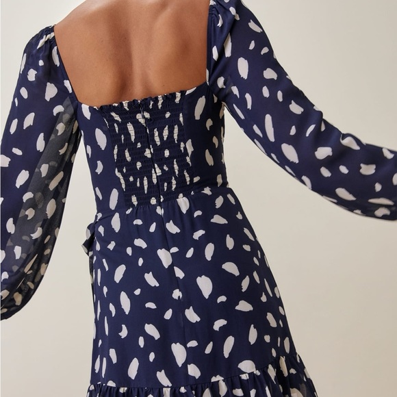 Reformation Cammi dress color splatter size 2 - Picture 4 of 6